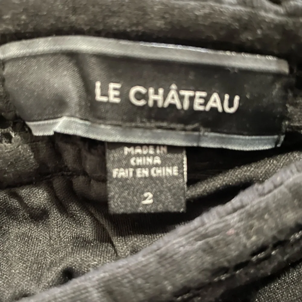 Le Chateau Black A-Line Eyelet Midi Skirt - Picture 2 of 2